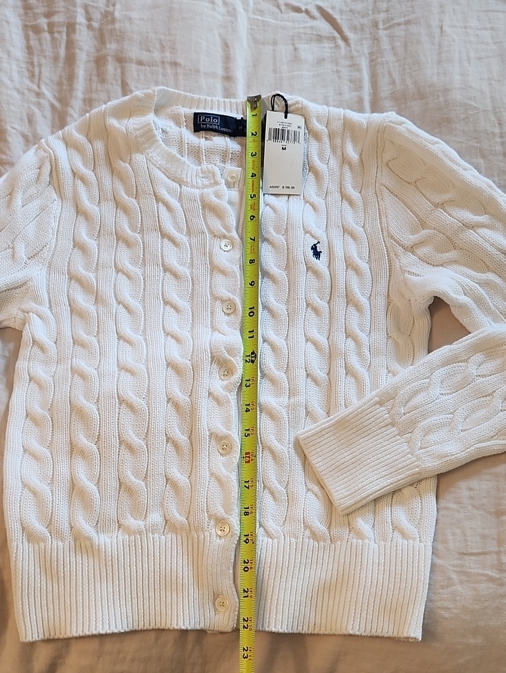 NWT Polo By Ralph Lauren Cable-knit Cardigan Sz M - Picture 5 of 8